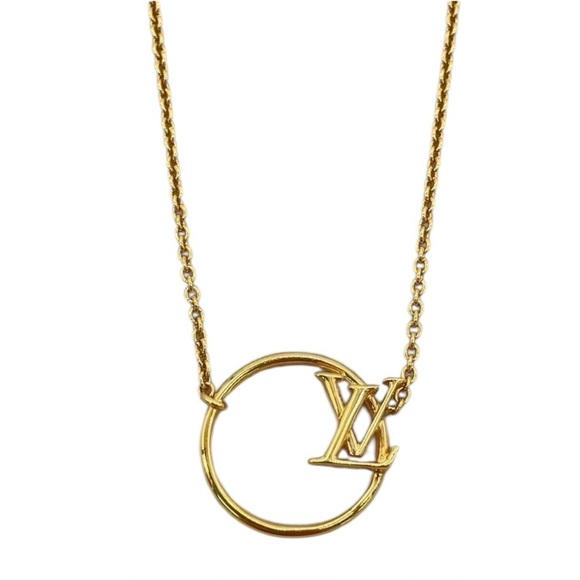 ✨🛍️ Louis Vuitton Gold-Plated Collier LV Eclipse Necklace - Picture 4 of 8